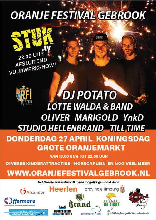 poster oranje festival gebrook 2017