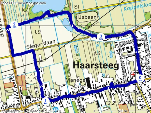 1 rondje haarsteeg kaart