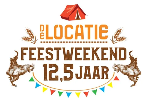 feestlogo de locatie