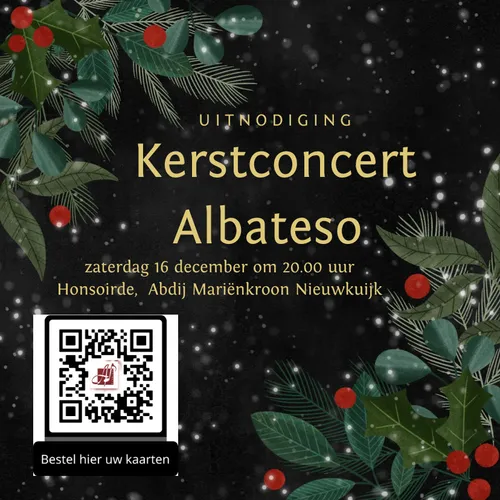 flyer kerstconcert met qr code