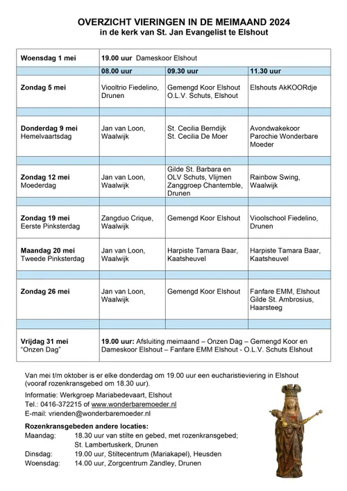 flyer vieringen meimaand 2024