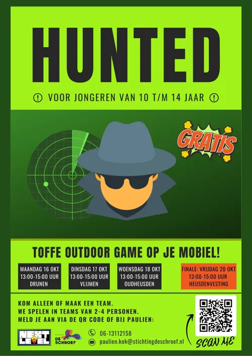 hunted double sided poster a3 portrait