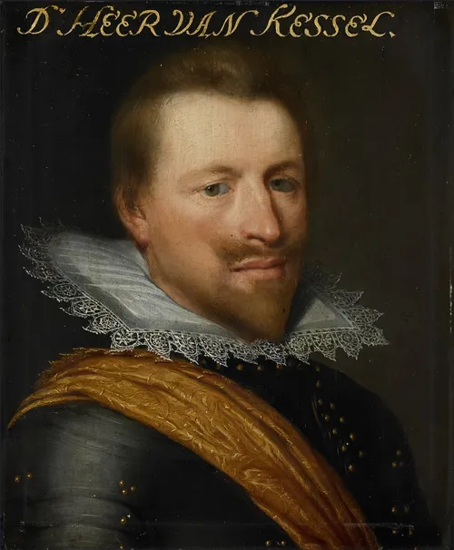 Willem Adriaan Graaf van Horne (1580-1625), Baron van Kessel Batenburg en Wuustwezel, Generaal der Artillerie in Staatse Dienst, in 1613 benoemd tot gouverneur van Heusden.