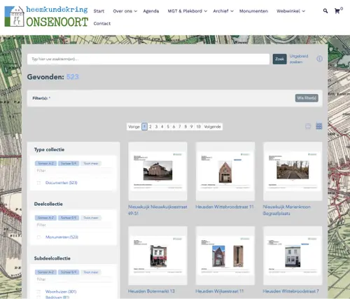 Schermafbeelding, HKK Website Monumenten Heusden