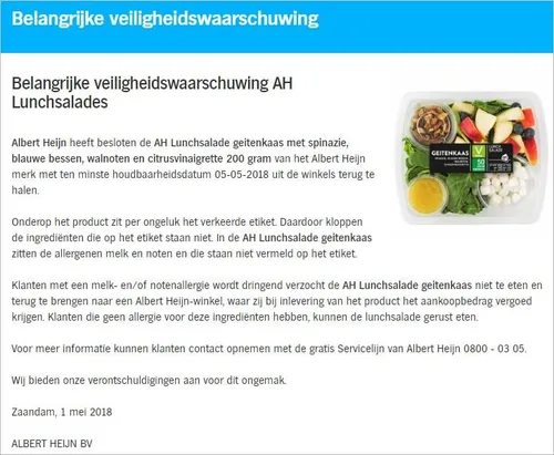 recal ah lunchsaladegeitenkaasspinazie