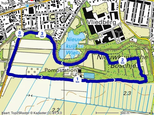 rondje nieuwkuijk vlijmen kaart64353