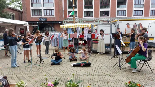 spelen op de markt