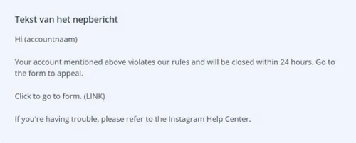 tekst van nepbericht instagram 1024x415