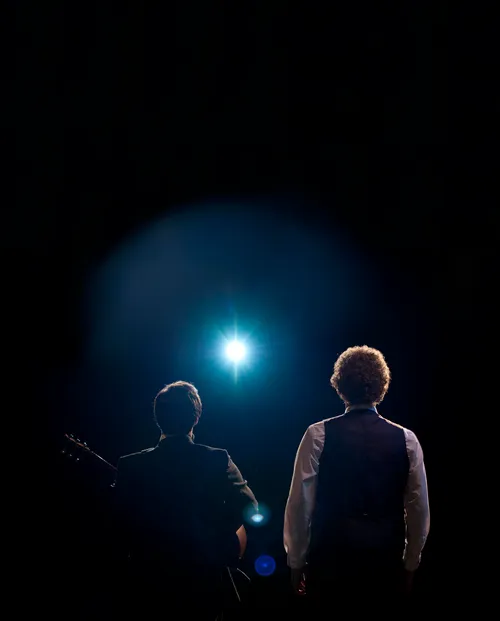 the simon and garfunkel story back lit photo