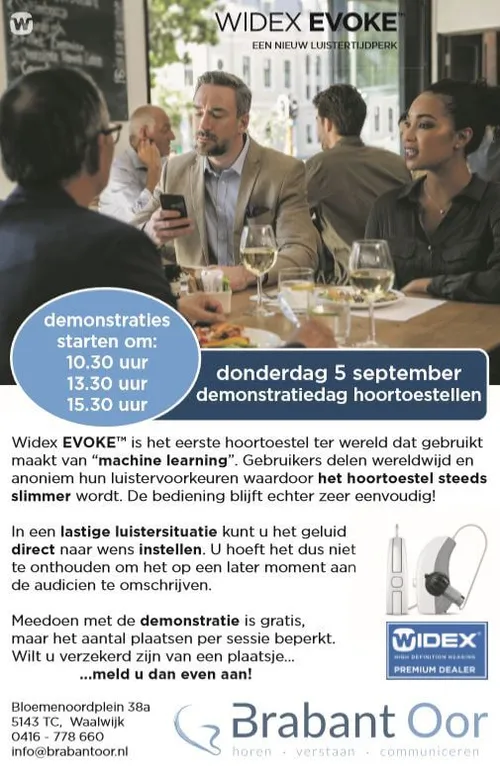 widex advertentie brabant oor