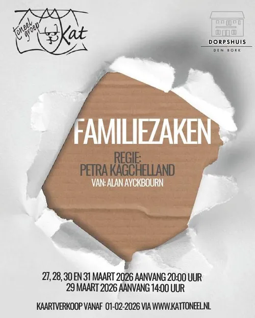 Affiche familiezaken toneelgroep KAT