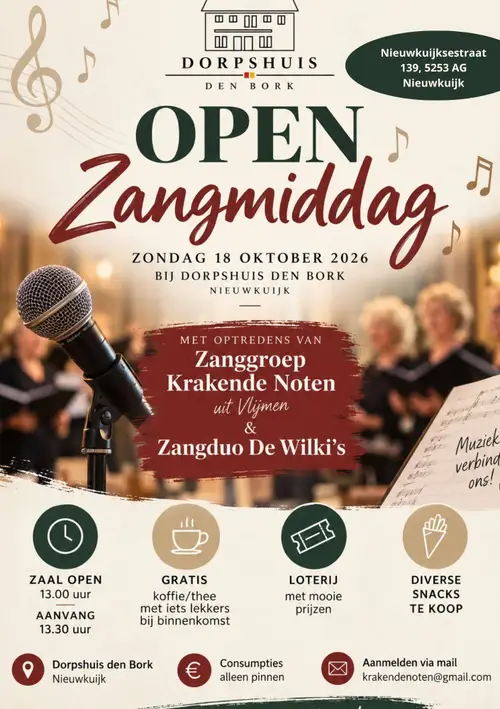 2026-10-18 Poster Open Zangmiddag D'n Bork