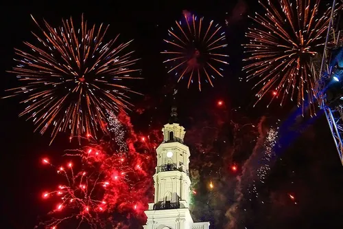 Kalėdų eglutės įžiebimo fejerverkai