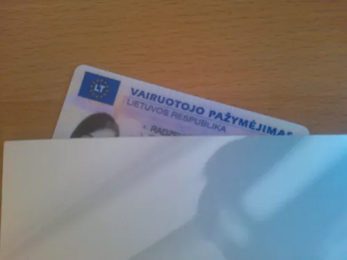 Vairuotojo pažymėjimas