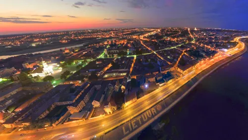 Naktinė Kauno panorama