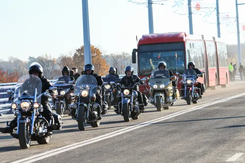 Panemunės tilto atidarymas motociklininkai baikeriai