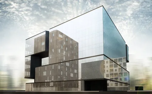 Naujojo verslo centro vizualizacijos