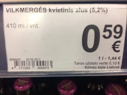 vilkmerges alaus kaina