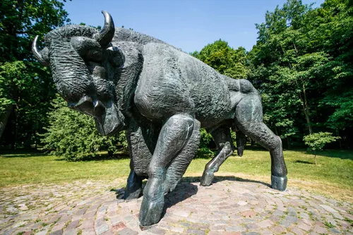 D. O. Matulaitės skulptūra "Stumbras" Ąžuolyne