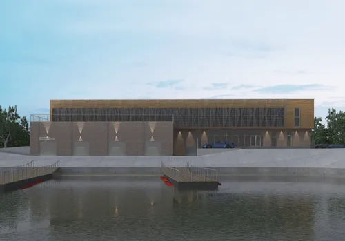 Lampėdžio saloje statoma irklavimo bazė