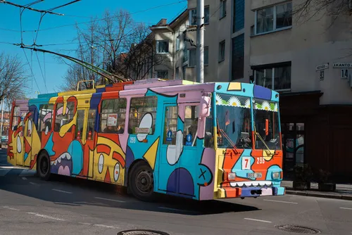 Spalvoti troleibusai Kaune