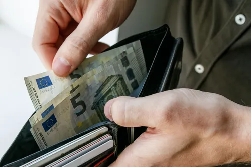 Pinigai, piniginė, eurai