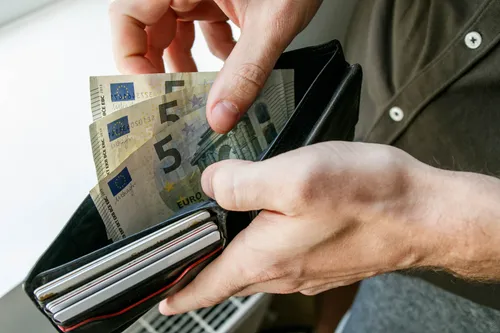 Pinigai, piniginė, eurai