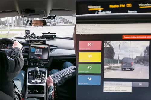 nezymetas policijos automobilis