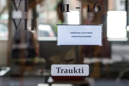 Tuščias Kaunas įvedus karantiną