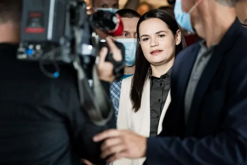 Sviatlana Cichanouskaja surengė spaudos konferenciją