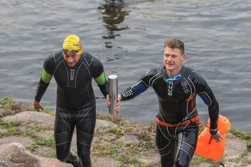 Vandens sporto centro kapsulės įkasimas Nemuno saloje