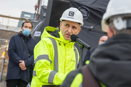 Vandens sporto centro kapsulės įkasimas Nemuno saloje