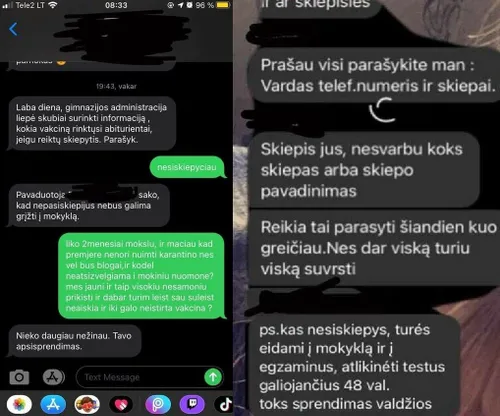 skiepai abiturientams