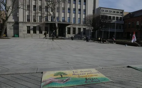 Protestas prie Kauno savivaldybės / DELFI nuotr.