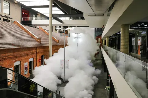 Dezinfekcija Kauno „Akropolyje“ / Organizatorių nuotr.