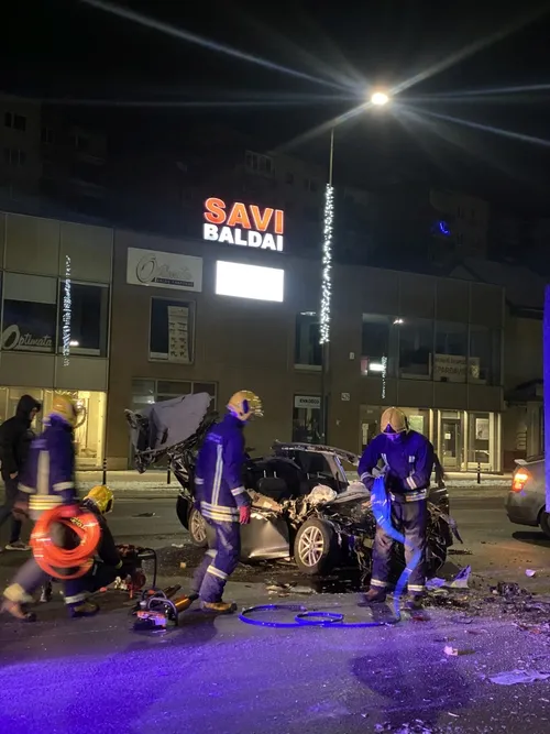 Avarija Savanorių pr. / Skaitytojo nuotr.