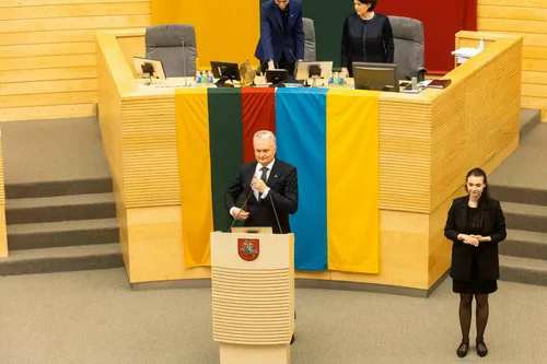 G. Nausėda skaitė metinį pranešimą / DELFI nuotr.