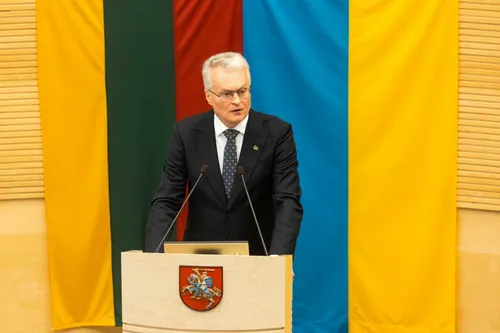 G. Nausėda skaitė metinį pranešimą / DELFI nuotr.