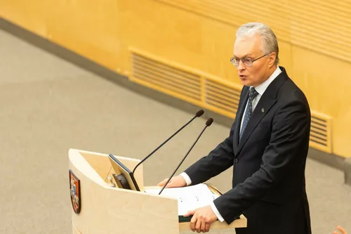 G. Nausėda skaitė metinį pranešimą / DELFI nuotr.