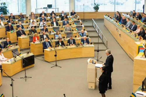 G. Nausėda skaitė metinį pranešimą / DELFI nuotr.