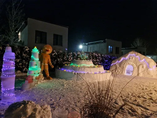 Sniego skulptūros Kauno rajone