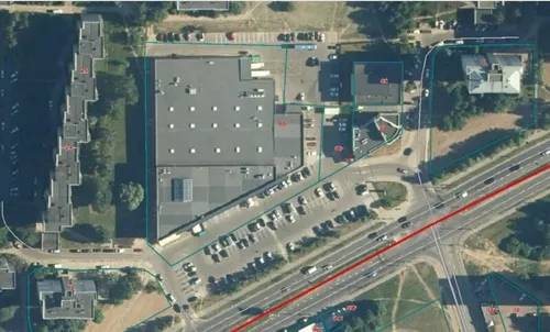 palydovo uzfiksuotas vaizdas bei zemes sklypu ribos 92622347