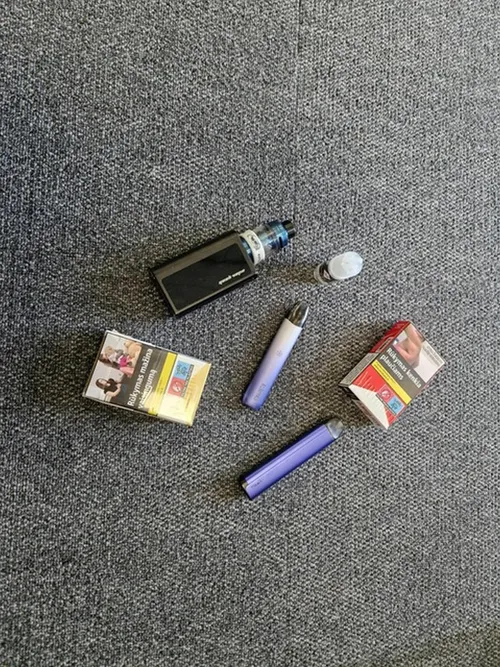 Rastos cigaretės ir elektroninės cigaretės / Kauno AVPK nuotr.