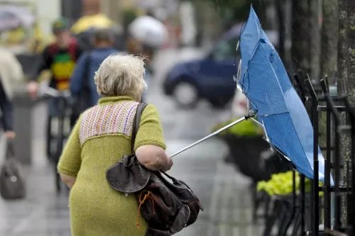 Vėjas, lietus, skėtis