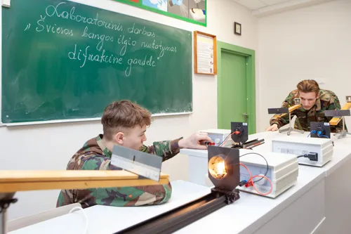 Generolo Povilo Plechavičiaus kadetų licėjaus užsiėmimai / E. Bartulio nuotr.