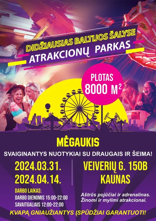 Atrakcionai Aleksote / Organizatorių nuotr.