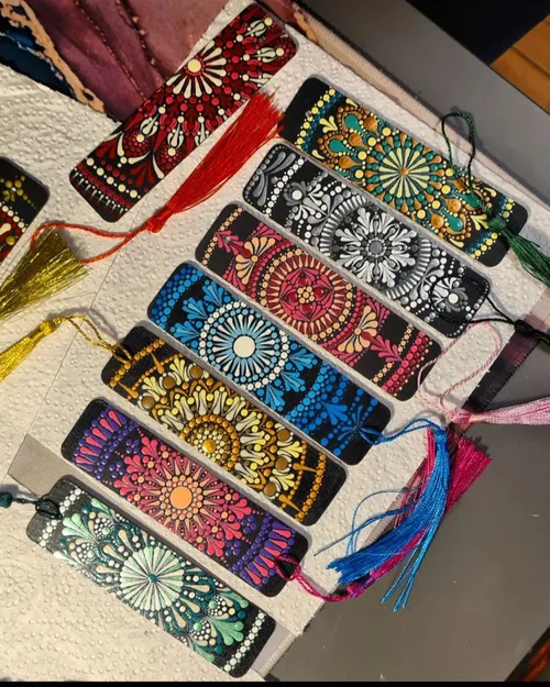 Knygų skirtukai su mandalomis / asm. album. nuotr.