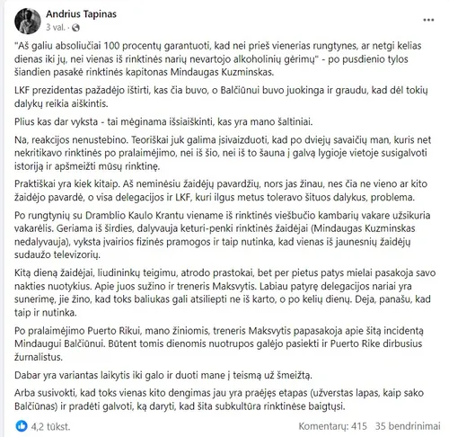 A. Tapinas / Facebook