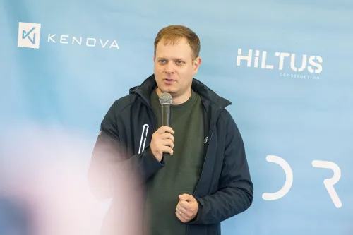 Elektromobilių įkrovimo parko statybų pradžia. ELTA / R. Tenio nuotr.