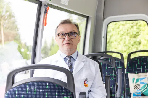 Kauno klinikų elektrinis autobusas / R. Tenio nuotr.